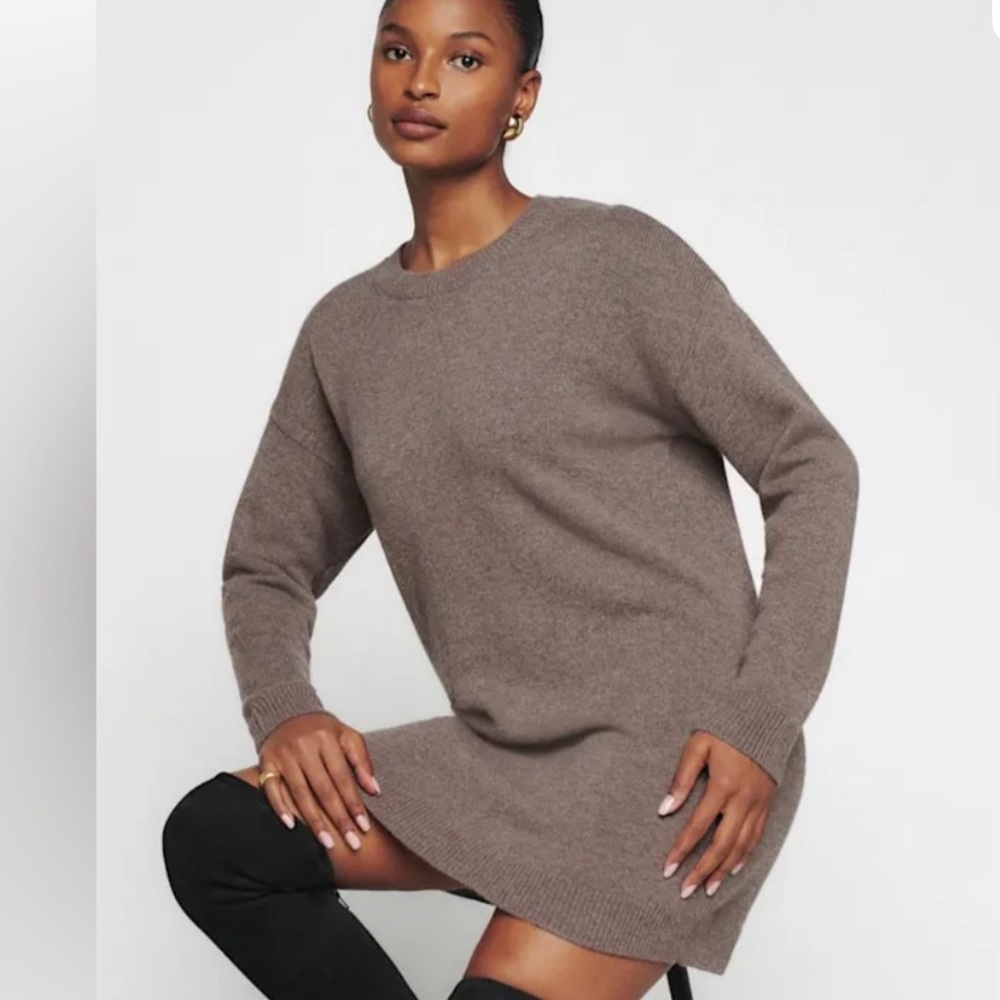 Reformation Henrietta Cashmere Long Sleeve Dress